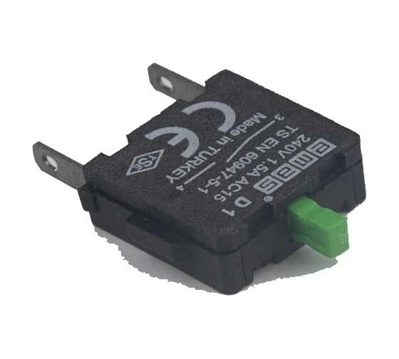 Изображение товара Блок-контакт Emas Старт, 1НО, серия D, 250 В AC, 1,5 А D1