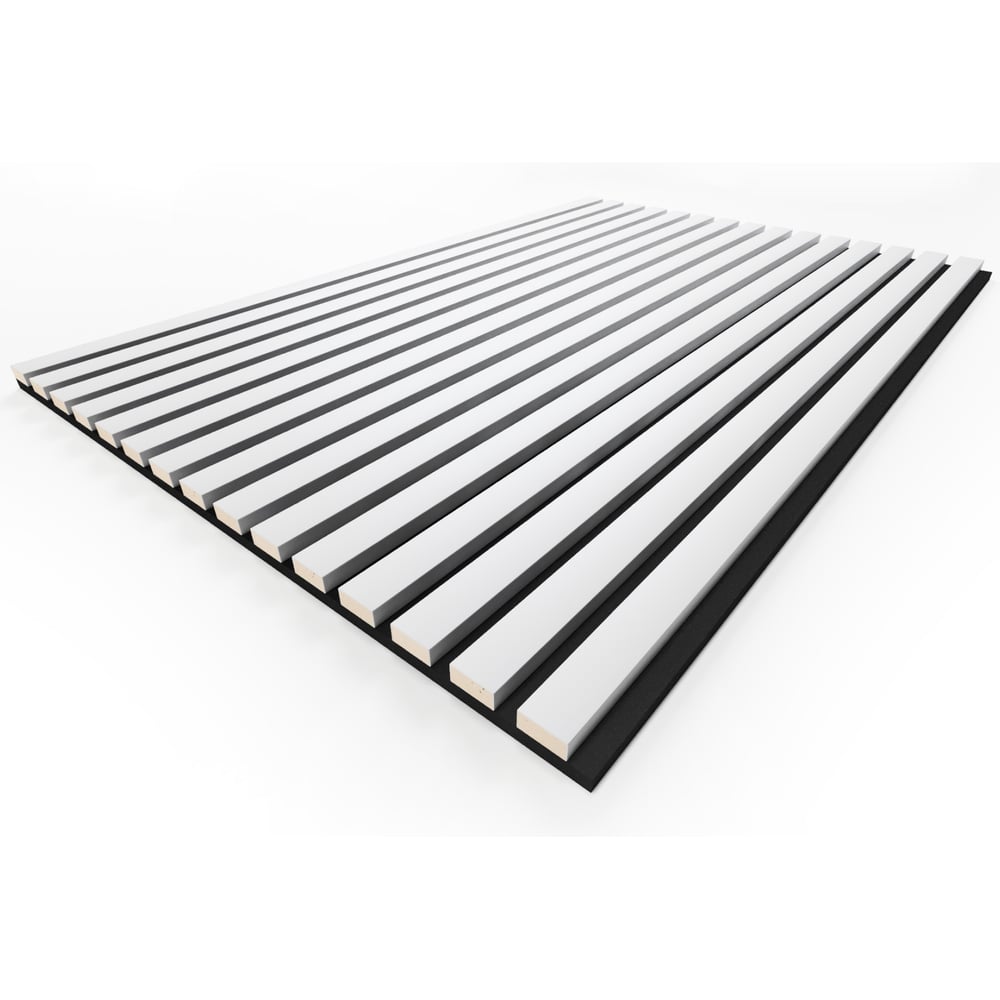 Изображение товара Акустическая стеновая панель МДФ Белый 900х600х21 мм для интерьера и звукоизоляции