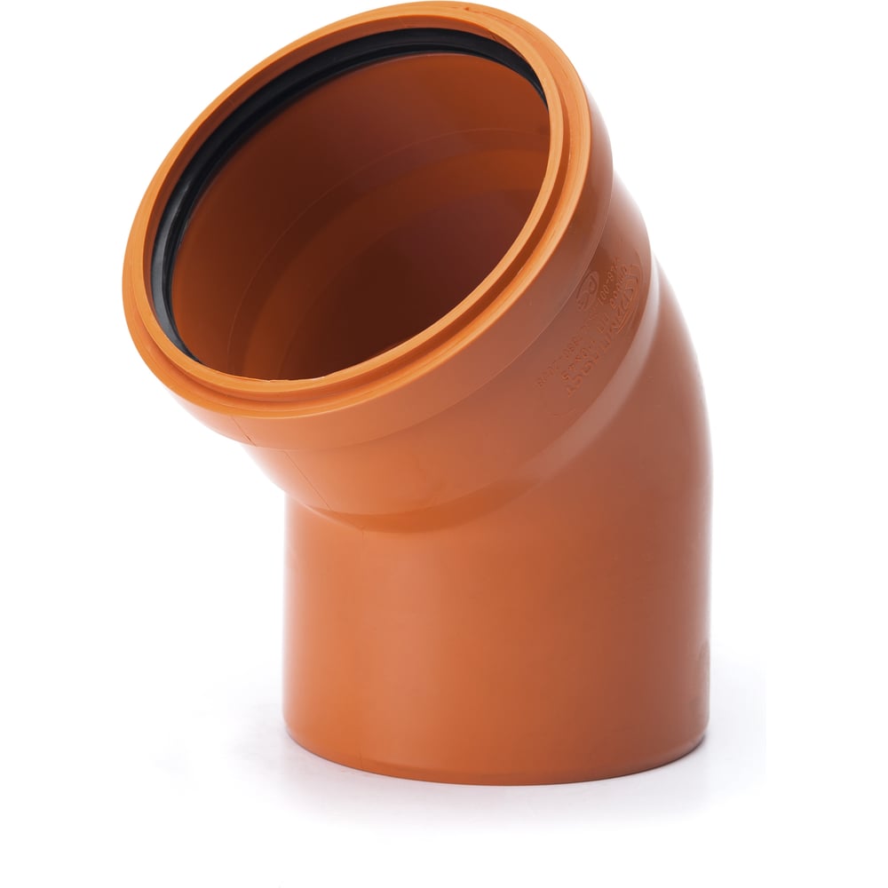 Изображение товара Отвод 110*45 НАРУЖ. для наружной канализации от ДИМПЛАСТ