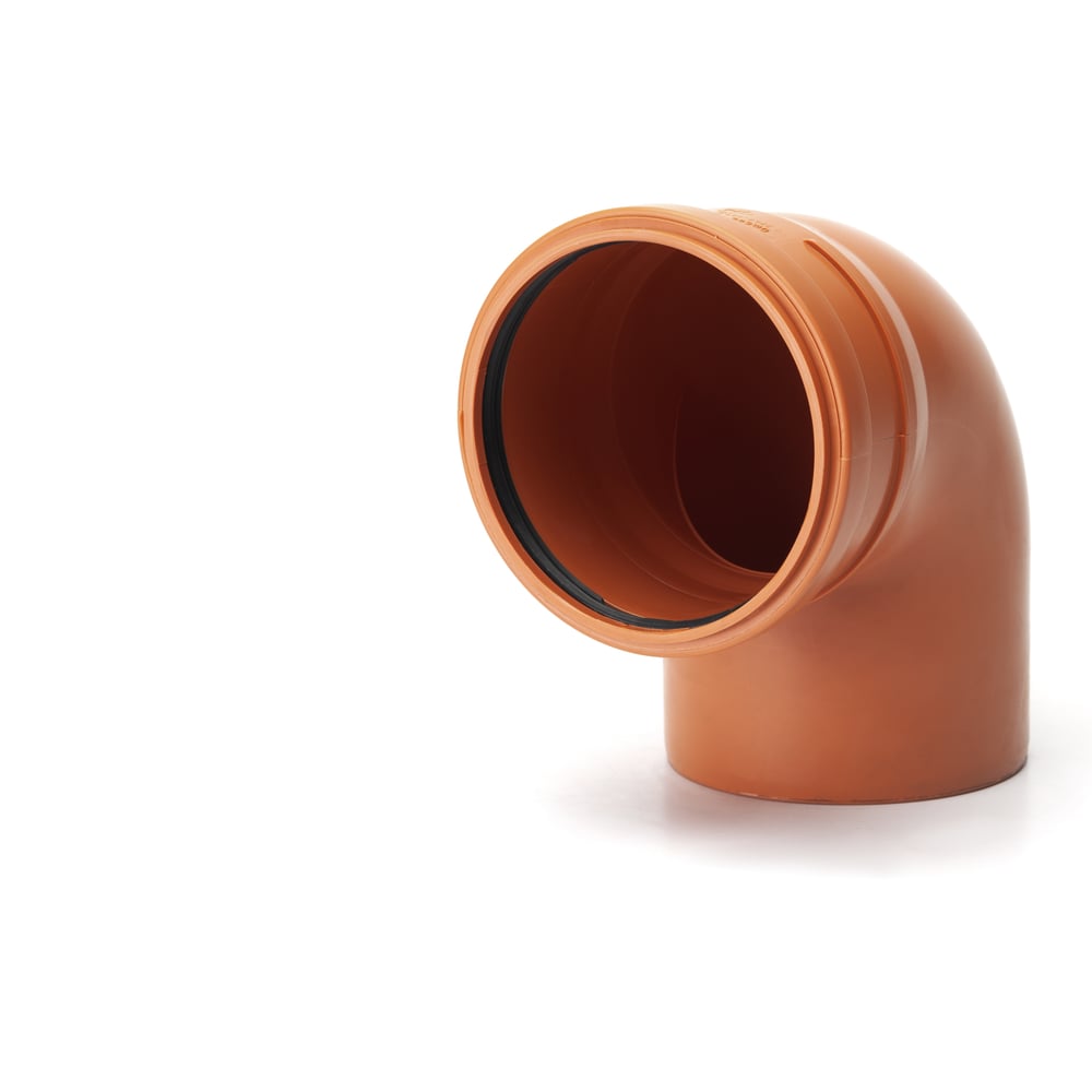 Изображение товара Отвод для наружной канализации 165x87,5мм оранжевый полипропилен