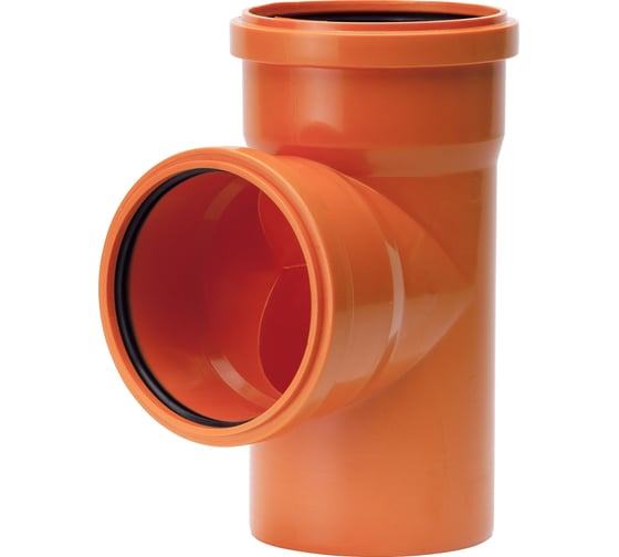 Изображение товара Тройник ООО "ТД "ДИМПЛАСТ" 110/110-87,5 НАРУЖ. (кол-во 2 шт) 4627185334728