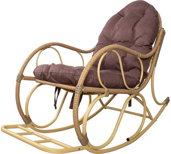 Изображение товара Кресло-качалка M-GROUP Элит разборное бежевое, подушка Какао 12810505