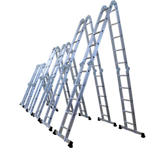 Изображение товара Лестница-трансформер алюминиевая ООО Риз 4x5 Н=5,76 м LTP4X5
