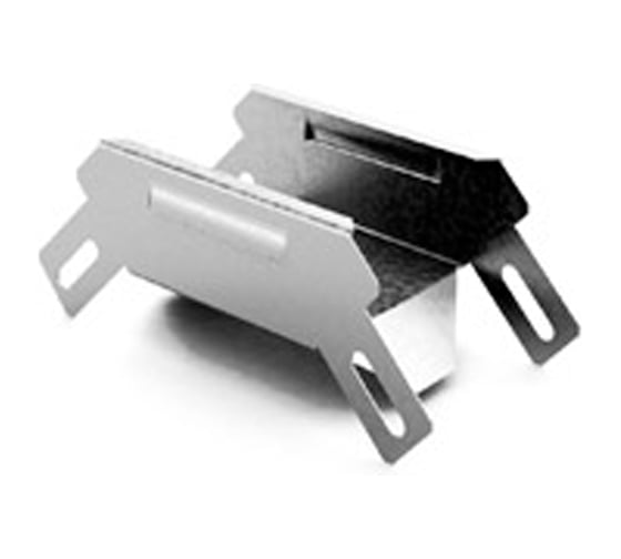 Изображение товара Угловой соединитель внешний OSTEC к лотку 400x50, толщина 1,0 мм, Сендзимир цинк УСВ90-400х50-1,0-СЦ