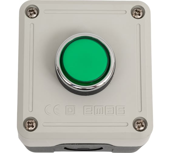 Изображение товара Пульт управления Emas чёрно-серый высокий, 1 кнопочный, 250 В, 4А. PY1300DY