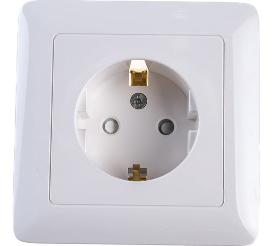 Изображение товара Розетка Systeme Electric 1-м СП 1мод. Хит 16А IP20 250В с заземл. защ. шторки бел. RS16-136-B