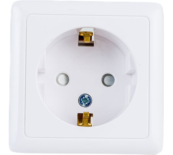 Изображение товара Розетка Systeme Electric 1-м ОП Хит 16А IP20 250В с заземл. защ. шторки бел. RA16-138-B