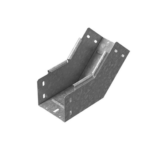 Изображение товара Угловой соединитель внутренний OSTEC 45 градусов, к лотку 200x80, толщина 1 мм, Сендзимир цинк УСВНР45-200х80-1,0-СЦ