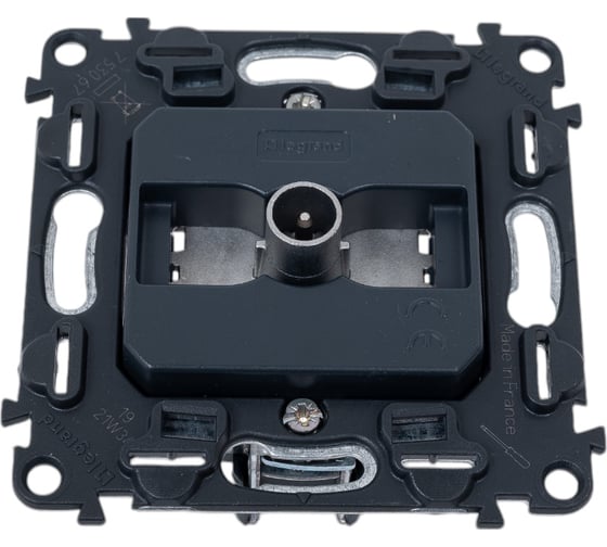 Изображение товара TV розетка Legrand Valena Мех IN'MATIC проходная 1,5дБ/14дБ 0-2400 МГц. 753067