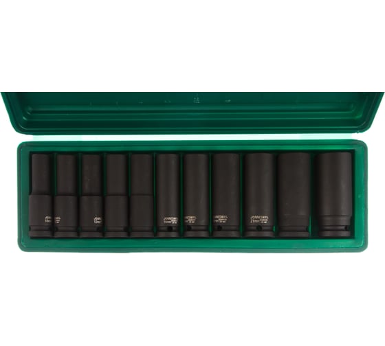 Изображение товара Набор торцевых головок ударных глубоких 11 предметов (1/2"DR 10-24 мм) Jonnesway S03AD4111S