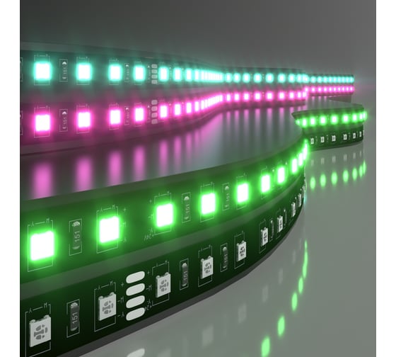 Изображение товара Светодиодная лента Elektrostandard 5050 24V 60Led 14,4W IP20 мульти RGB Black a053681