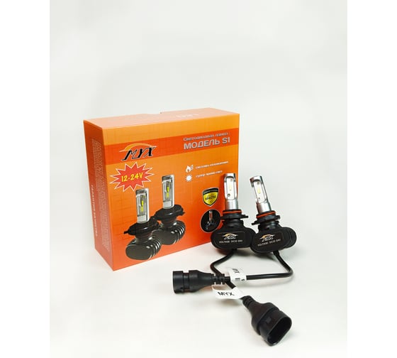 Изображение товара Светодиодные автолампы MYX Light S1 HB3, 12-24 В, 18 Вт, CSP 1860, 6000 K, 2 шт. 0103B3