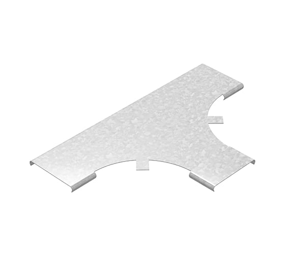 Изображение товара Крышка к Т-отводу плавному универсальному OSTEC к лотку 300, толщина 1 мм, Сендзимир цинк КТТРП-300-1,0-R100-СЦ