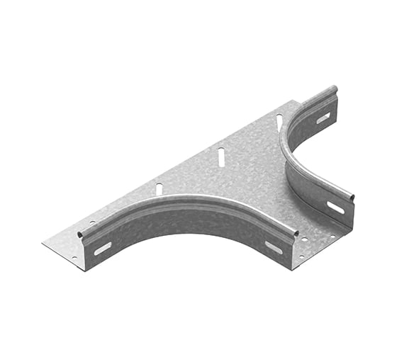 Изображение товара Ответвитель горизонтальный плавный универсальный OSTEC 150x100, толщина 1 мм, Сендзимир цинк ОГРП-150х100-1,0-R100-СЦ