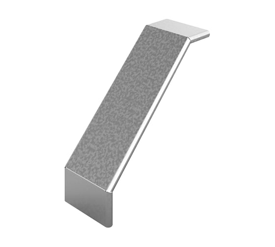 Изображение товара Крышка к угловому соединителю внешнему OSTEC к лотку УЛ 50, толщина 1 мм, Сендзимир цинк КУСВР90-50-1,0-СЦ