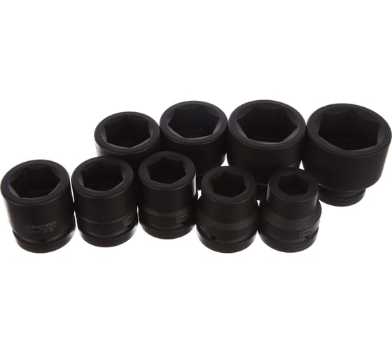 Изображение товара Набор ударных торцевых головок 9 предметов (1" DR 24-50 мм) Jonnesway S03A8109S