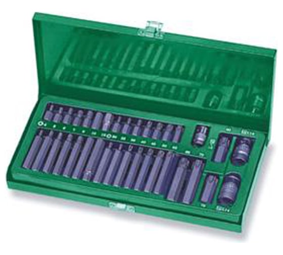 Изображение товара Набор вставок 35 предметов (3/8" DR и 1/2" DR; Hex 4-12 мм; Т20-Т70) Jonnesway S29H4135S