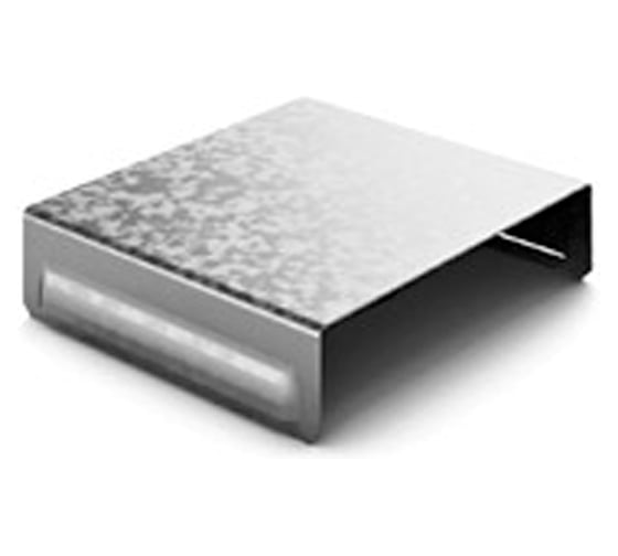 Изображение товара Крышка к угловому соединителю внутреннему OSTEC к лотку 100, толщина 1,0 мм, Сендзимир цинк КУСВН90-100-1,0-СЦ