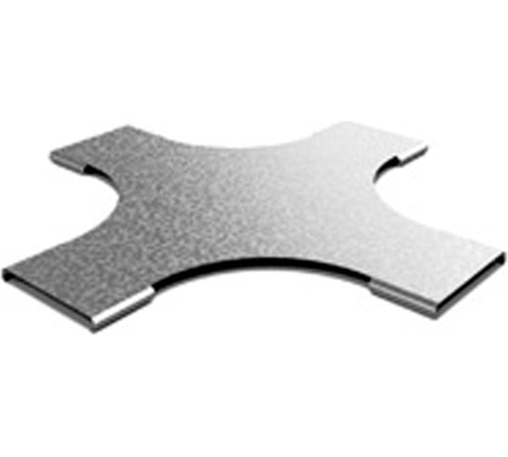 Изображение товара Крышка к разветвителю крестообразному плавному OSTEC к лотку 50, толщина 0,7 мм, Сендзимир цинк КХТП-50-0,7-R100-СЦ