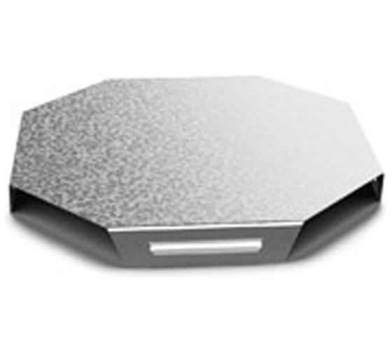 Изображение товара Крышка к угловому соединителю крестообразному OSTEC к лотку 200, толщина 1,0 мм, Сендзимир цинк КУСХ-200-1,0-СЦ