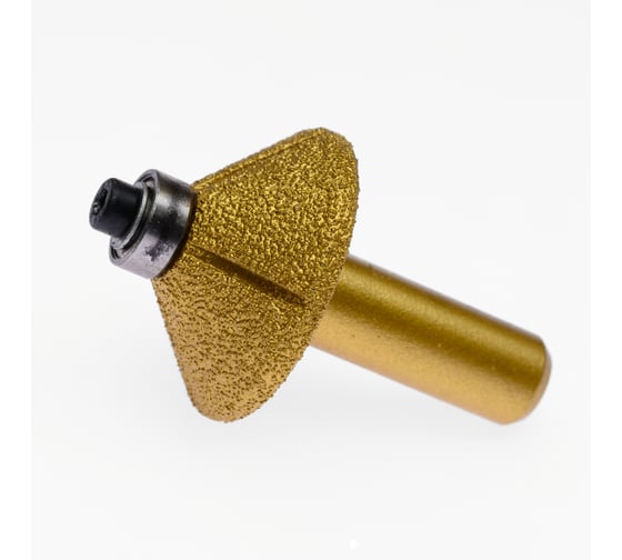 Изображение товара Фреза алмазная кромочная по камню TORGWIN с подшипником 35_12.7_51мм+цанговый зажим 12.7 мм T1692865