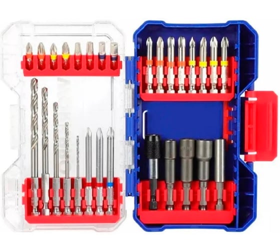 Изображение товара Набор сверл Workpro HSS и бит для шуруповерта - 29шт WP409012