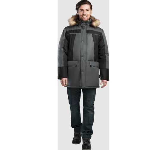 Изображение товара Куртка ГК Спецобъединение СКАНДИНАВИЯ ЛЮКС зимняя, серый-черный (112-116, 158-164), шт Кур 316/112/158