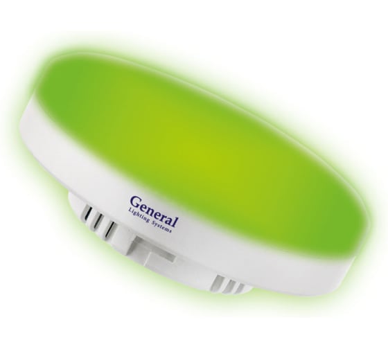 Изображение товара Светодиодная лампа General Lighting Systems, GLDEN-GX53-12-230-GX53-Green 12Вт GХ53 Цвет свечения зеленый 10 штук 685001