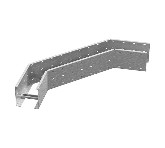 Изображение товара Поворот OSTEC 90 градусов, для лестничного лотка ЛКР 200x85, толщина 2,0 мм, Сендзимир цинк ПЛЛКР90-200х85-2,0-СЦ