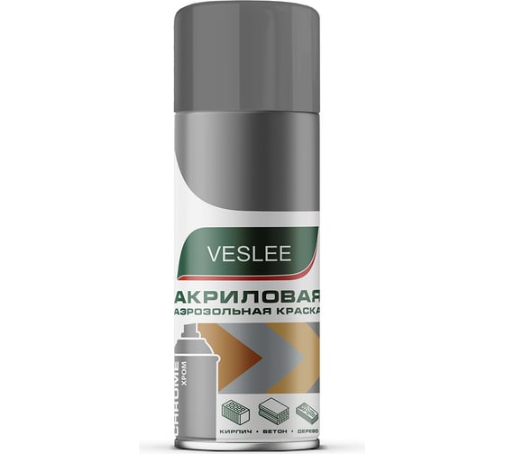 Изображение товара Акриловая аэрозольная краска Veslee хром, металлик VICH