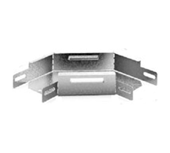 Изображение товара Угловой соединитель плоский OSTEC 90 градусов, к лотку 400x50, толщина 1,0 мм, Сендзимир цинк УСП90-400х50-1,0-СЦ