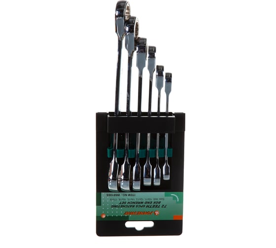 Изображение товара Набор накидных трещоточных ключей Jonnesway W68106S