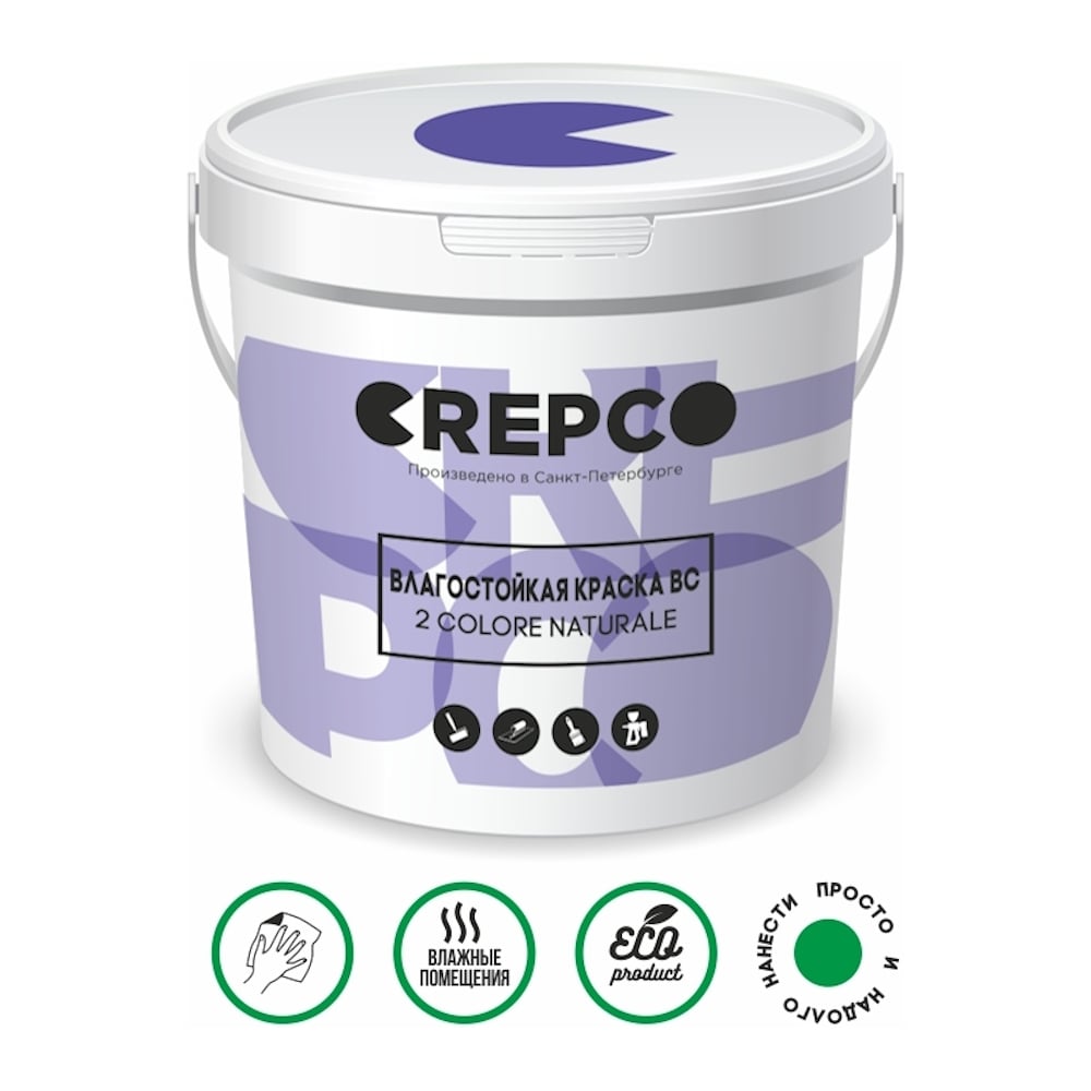 Изображение товара Влагостойкая матовая водно-дисперсионная краска ITALICA CREPCO для помещений 1 кг