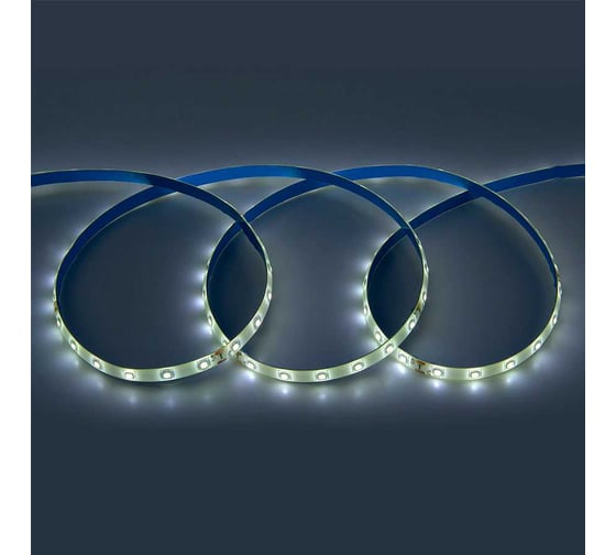 Изображение товара Светодиодная лента General Lighting Systems 4,8Вт/м, 60 диодов/м, 24В, 6500К, 420Лм/м, IP65, GLS-2835-120-9.6-24-IP20 500512