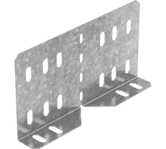 Изображение товара Соединитель универсальный модернизированный изменяемый OSTEC для лотка высотой 80 мм, толщина 1.5 мм, Сендзимир цинк СЛУМИ-80-1,5-СЦ