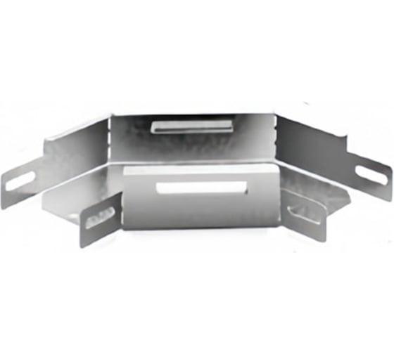 Изображение товара Угловой соединитель плоский 90 град. к лотку OSTEC 100x80, толщина 1.0 мм, Сендзимир цинк УСП90-100х80-1,0-СЦ