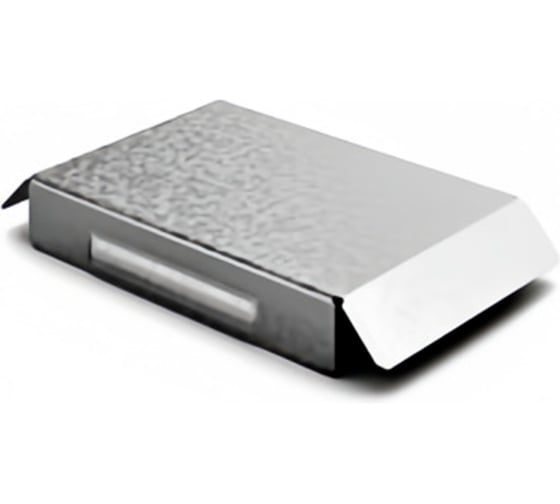 Изображение товара Крышка к угловому соединителю внешнему к лотку OSTEC 200x50, толщина 1.0 мм, Сендзимир цинк КУСВ90-200х50-1,0-СЦ