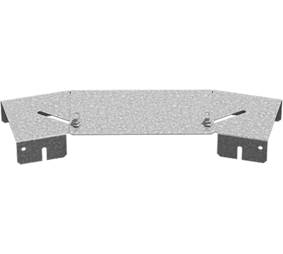 Изображение товара Крышка к повороту горизонтальному регулируемому к лотку OSTEC 100, толщина 1.0 мм, Сендзимир цинк КПГР-100-1,0-СЦ