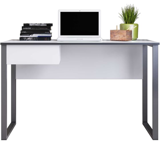 Изображение товара Компьютерный стол Альянс мебель с 1 ящиком 1200x600x750 Белый/Черный 018928