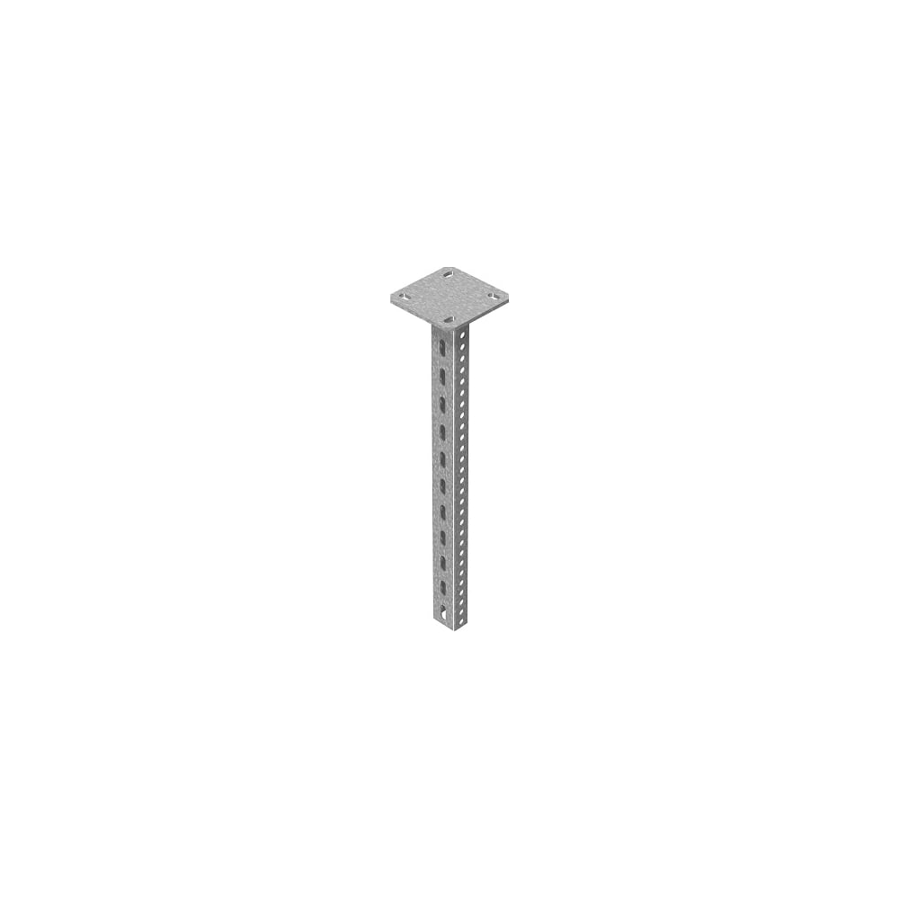 Стойка потолочная сварная для средних нагрузок OSTEC 50x50x200 мм, толщ. 2,5 мм, гальван. цинк СПС5-200-2,5-ЭЦ