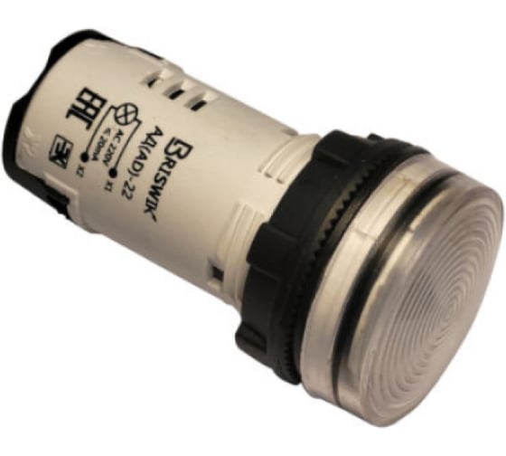 Изображение товара Индикатор Briswik светодиодный АД-22 белый 220В AC/DC IP65 22AC/DC220V1.BR