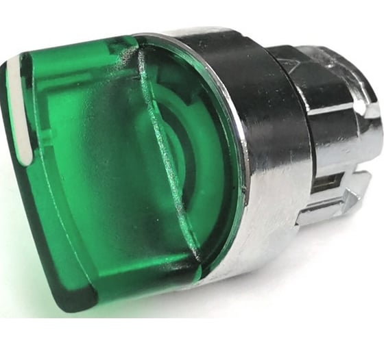 Изображение товара Головка переключателя Briswik 22мм 2 поз подсветка возврат металл КПЕ 31РЛС зел IP40 LAY4-BK43.BR