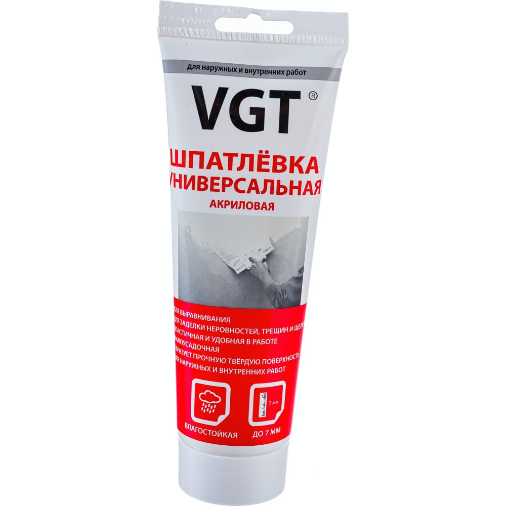Универсальная акриловая шпаклевка для наружных и внутренних работ VGT