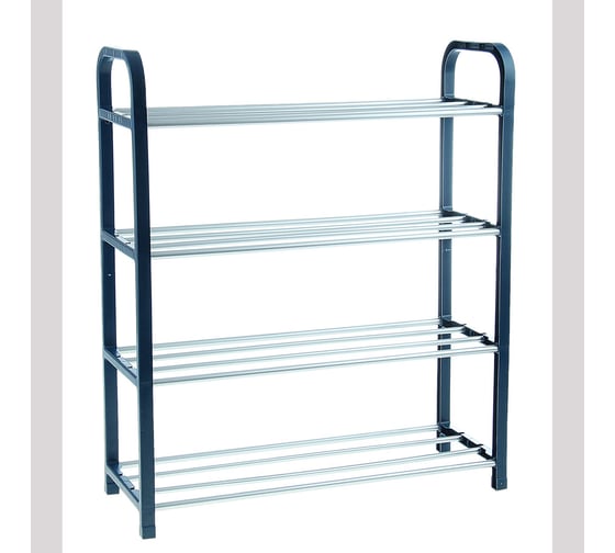 Изображение товара Полка для обуви Доляна 4 яруса 50х19х60 см цвет синий 133671