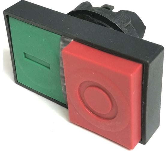 Изображение товара Головка двойной кнопки Briswik 22мм подсветка выступающая КМЕ 91Л IP40 LAY4-EW84.BR