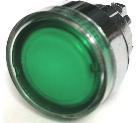 Изображение товара Головка Briswik плоская стальная возврат подсветка 22мм КМЕ 46ЛС зеленый IP65 ZB4BW3.BR