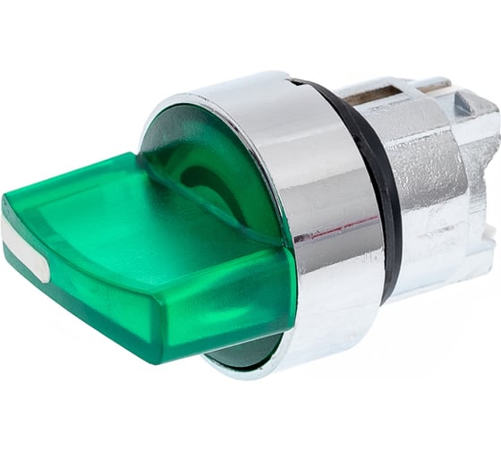 Изображение товара Головка переключателя Briswik 22мм 3 поз подсветка возврат металл КПЕ 41РЛС зел IP40 LAY4-BK53.BR
