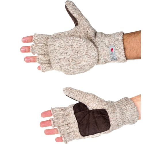 Изображение товара Перчатки-варежки со спилковыми накладками АЙСЕР Тинсулейт ВИ-пер70211