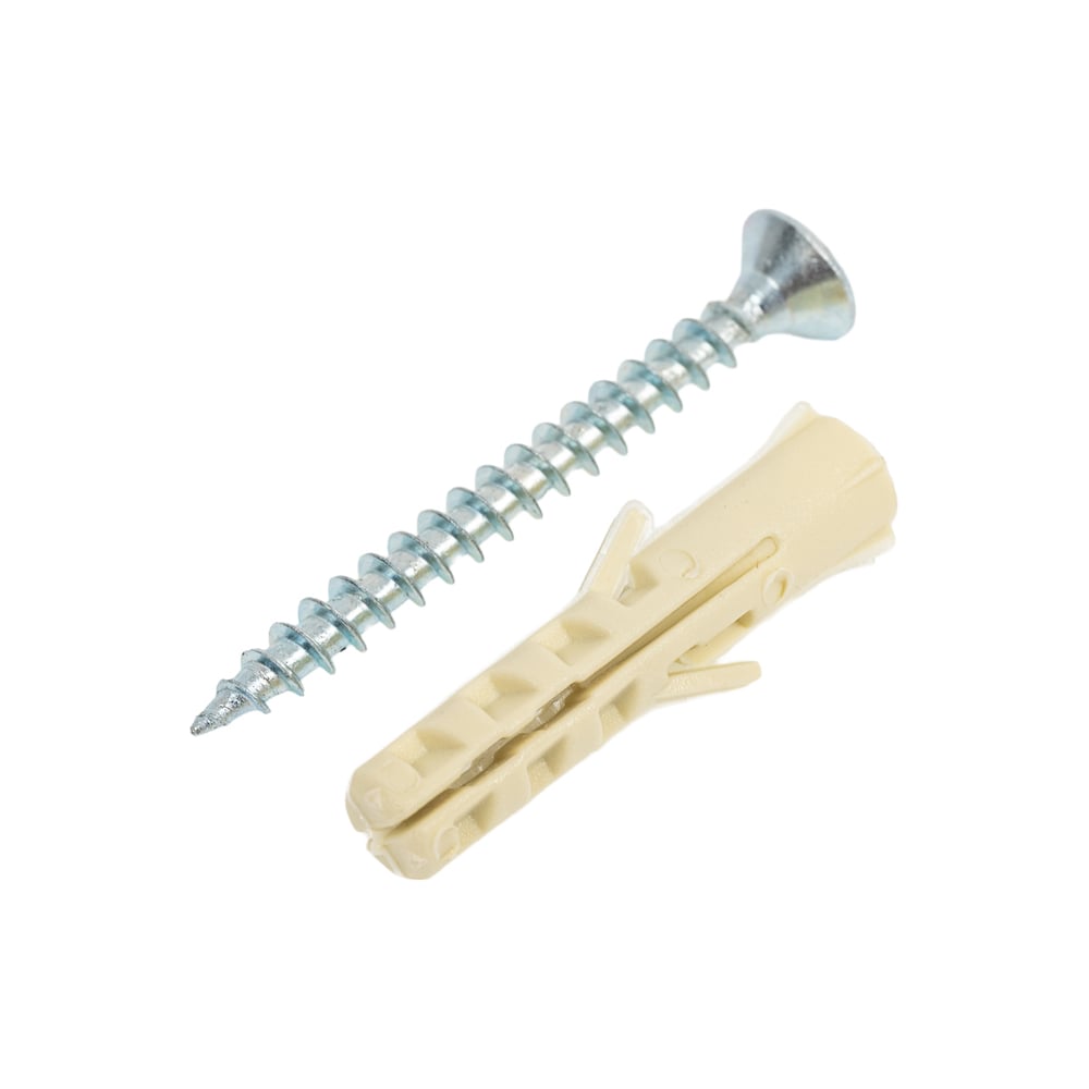 Изображение товара Дюбель распорный SORMAT NAT 6x30 с шурупом 4,0x40, 50 шт для бетона и кирпича