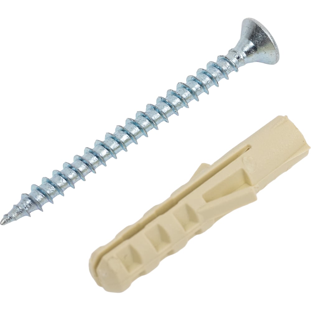 Изображение товара Дюбель SORMAT NAT 5x25 комплект 75 шт шуруп 3,0x35 мм монтажный строительный